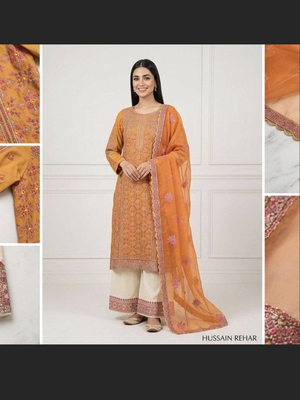 Hussain Rehar Designer Suit